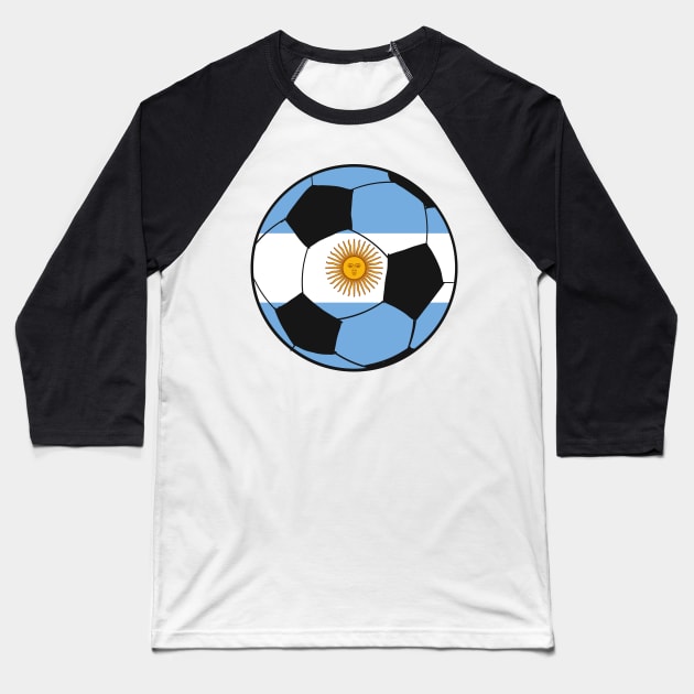 Argentina Soccer Ball Baseball T-Shirt by Zakzouk-store